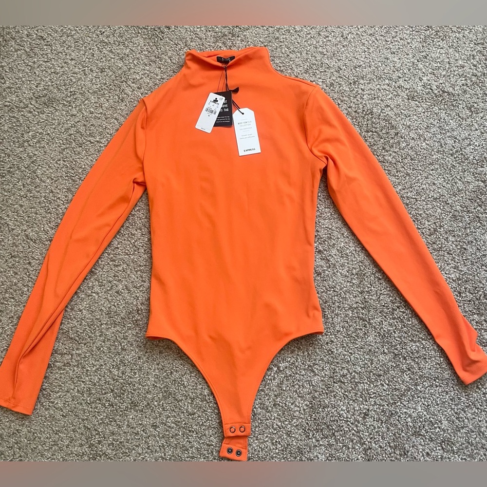NWT- Express Vibrant Orange Bodysuit